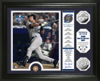 Derek Jeter 2000 World Series MVP Silver Coin and Subway Token Photo Mint