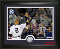 Derek Jeter Yankee StadiumFinal Game Quote Minted Coin Photo Mint