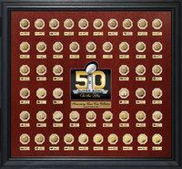 *NFL Super Bowl Fifty 50th Anniversary Commemorative Gold Coin Collection LE 500