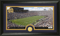 University of Notre Dame Stadium Bronze Coin Panoramic Photo Mint
