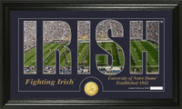 University of Notre Dame Silhouette Bronze Coin Panoramic Photo Mint