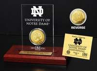 University of Notre Dame  24KT Gold Coin Etched Acrylic