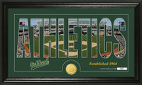 Oakland A's Silhouette Bronze Coin Panoramic Photo Mint