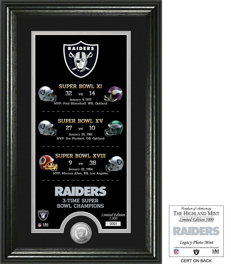 oakland raiders 3 super bowls