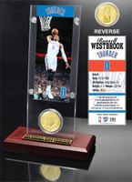 Russell Westbrook Ticket & Bronze Coin Acrylic Desk Top