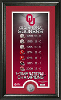         Oklahoma Sooners 7-Time National Championship Legacy Supreme Silver Coin Panoramic Photo Mint LE 5000