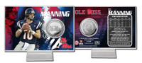 Eli Manning Ole Miss Silver Coin Card