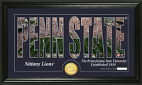 Penn State University Silhouette Bronze Coin Panoramic Photo Mint