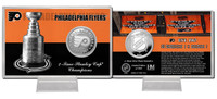 Philadelphia Flyers Stanley Cup History Silver Coin Card