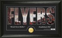 Philadelphia Flyers Silhouette Bronze Coin Panoramic Photo Mint
