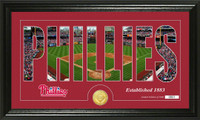 Philadelphia Phillies Silhouette Bronze Coin Panoramic Photo Mint