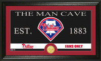 Philadelphia Phillies The Man Cave Bronze Coin Panoramic Photo Mint