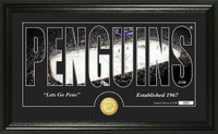 Pittsburgh Penguins Silhouette Bronze Coin Panoramic Photo Mint