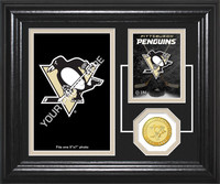 Pittsburgh Penguins Fan Memories Bronze Coin Desktop Photo Mint