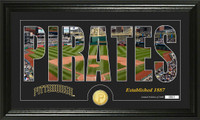 Pittsburgh Pirates Silhouettet Bronze Coin Panoramic Photo Mint