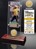 Willie Stargell Hall of Fame Ticket & Bronze Coin Acrylic Desk Top