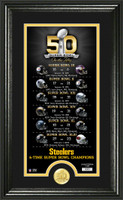 *Pittsburgh Steelers Super Bowl 50th Anniversary Bronze Coin Supreme Photo Mint