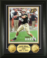 Drew Brees Purdue University 24KT Gold Coin Photo Mint