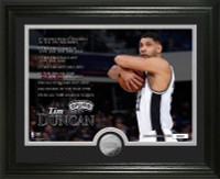 Tim Duncan Legacy Minted Coin Photo Mint