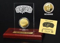 San Antonio Spurs 24KT Gold Coin Etched Acrylic