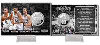 San Antonio Spurs Big 3 Silver Coin Card