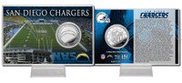 San Diego Chargers Silver Coin Card