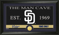 San Diego Padres The Man Cave Bronze Coin Panoramic Photo Mint