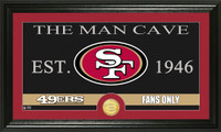 San Francisco 49ers The Man Cave Bronze Coin Panoramic Photo Mint