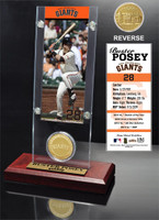 Buster Posey Ticket & Minted Coin Acrylic Desk Top