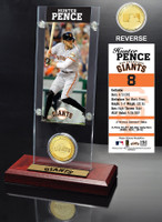 Hunter Pence Ticket & Bronze Coin Acrylic Desk Top