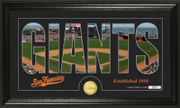 San Francisco Giants Silhouette Bronze Coin Panoramic Photo Mint