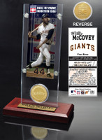 Willie McCovey Hall of Fame Ticket & Bronze Coin Acrylic Desk Top