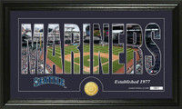 Seattle Mariners Silhouette Bronze Coin Panoramic Photo Mint