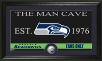 Seattle Seahawks The Man Cave Minted Coin Panoramic Photo Mint