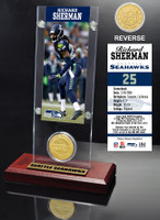 Richard Sherman Ticket & Bronze Coin Acrylic Desk Top