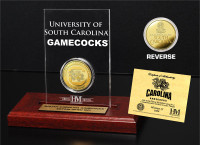 University of South Carolina 24KT Gold Coin Etched Acrylic