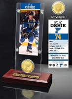T.J. Oshie Ticket and Bronze Coin Desktop Acrylic