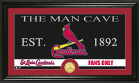 St. Louis Cardinals The Man Cave Bronze Coin Panoramic Photo Mint