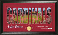 St. Louis Cardinals Silhouette Bronze Coin Panoramic Photo Mint