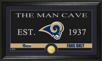 Los Angeles Rams Man Cave Bronze Coin Panoramic Photo Mint