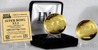 24kt Gold Super BowlxLI flip coin