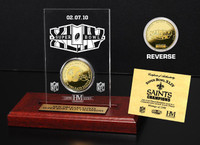 Super Bowl 44 Champs 24KT Gold Etched Acrylic