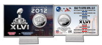 Super BowlxLVI Silver Flip Coin Card