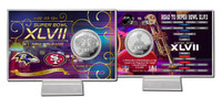 Super BowlxLVII Silver Flip Coin Card