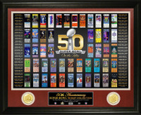 *NFL Super Bowl Fifty 50th Anniversary Ticket Collection Bronze Coin Photo Mint