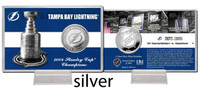 Tampa Bay Lightning Stanley Cup History Silver Coin Card