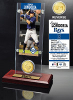 Evan Longoria Ticket & Bronze Coin Acrylic Desk Top