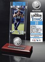 Jake Locker Ticket & Minted Coin Acrylic Desk Top