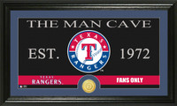 Texas Rangers The Man Cave Bronze Coin Panoramic Photo Mint