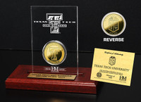 Texas Tech University 24KT Gold Coin Etched Acrylic